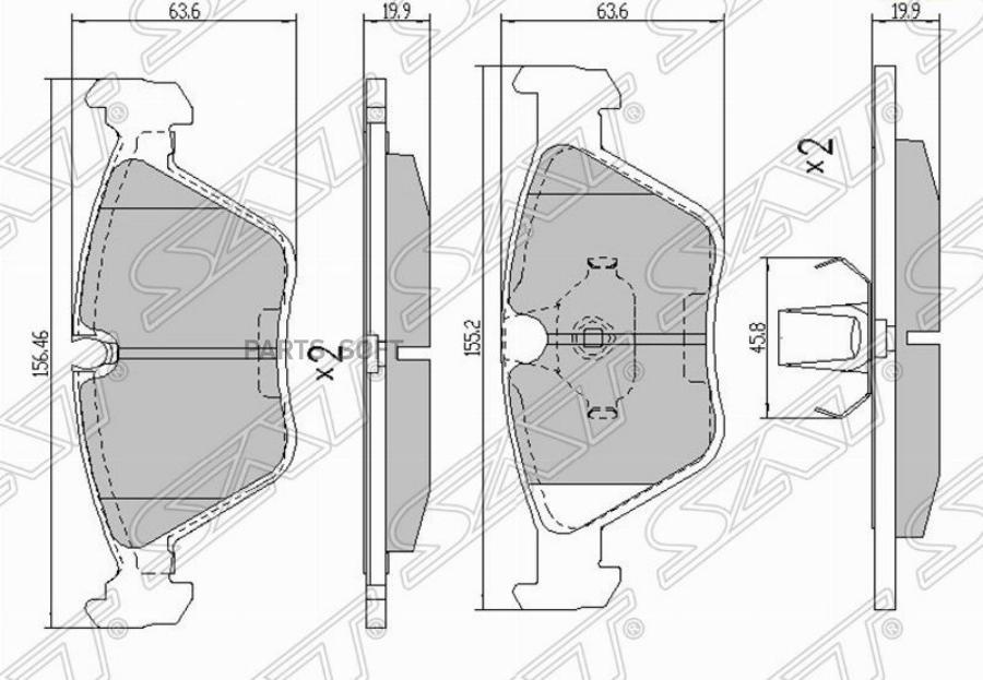 

Колодки Тормозные Перед Bmw X3 E83/3 E46 Sat арт. ST-34116779652