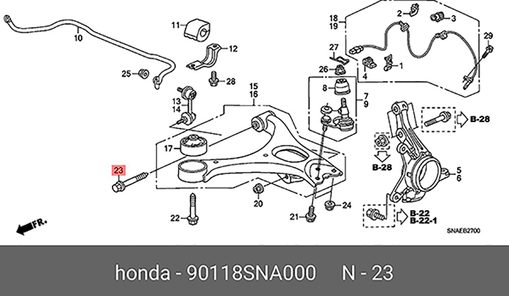 

Болт 12Х84 Переднего Рычага Honda HONDA 90118SNA000
