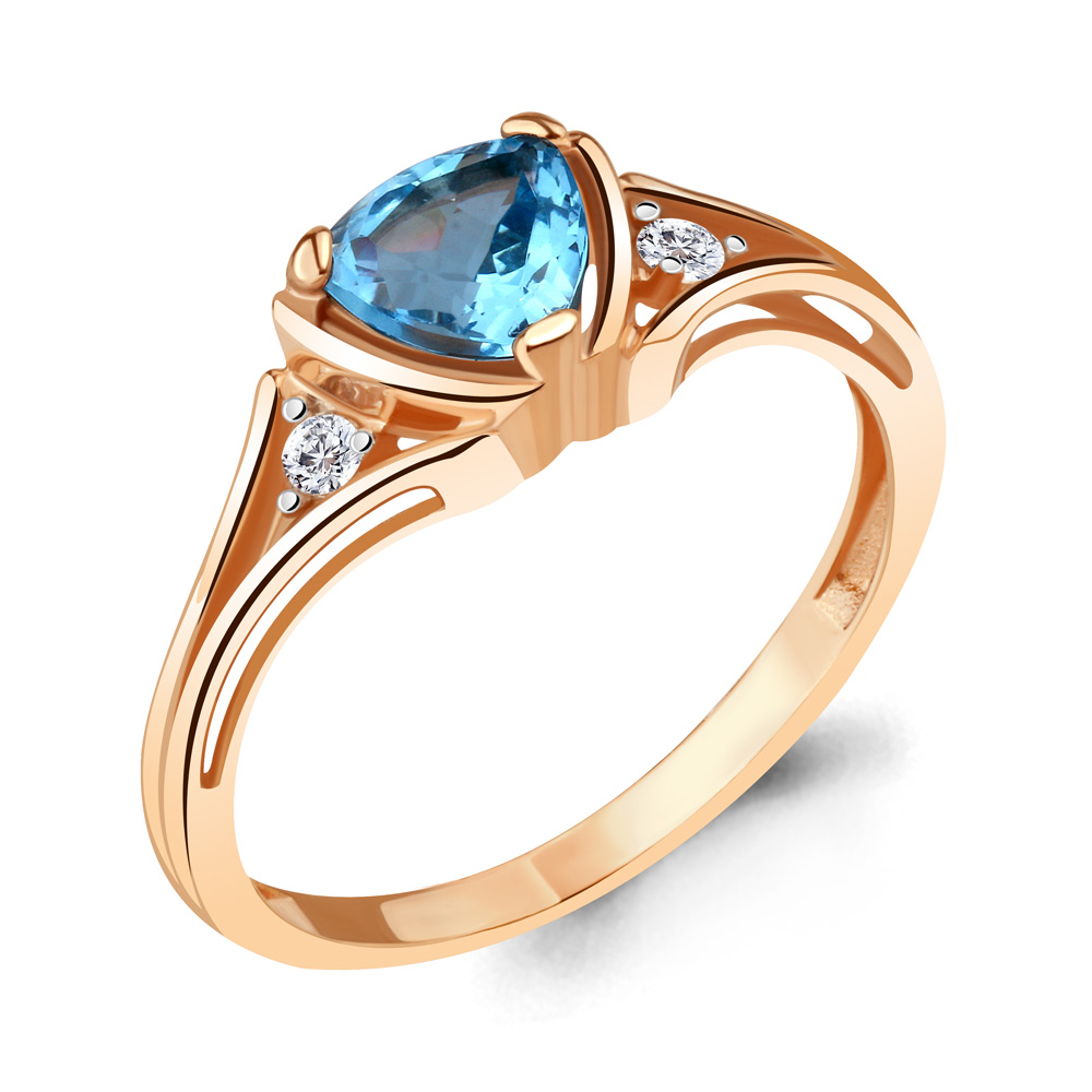 

Кольцо из серебра р. 17,5 AQUAMARINE 6943205А_925_з, 6943205А_925_з