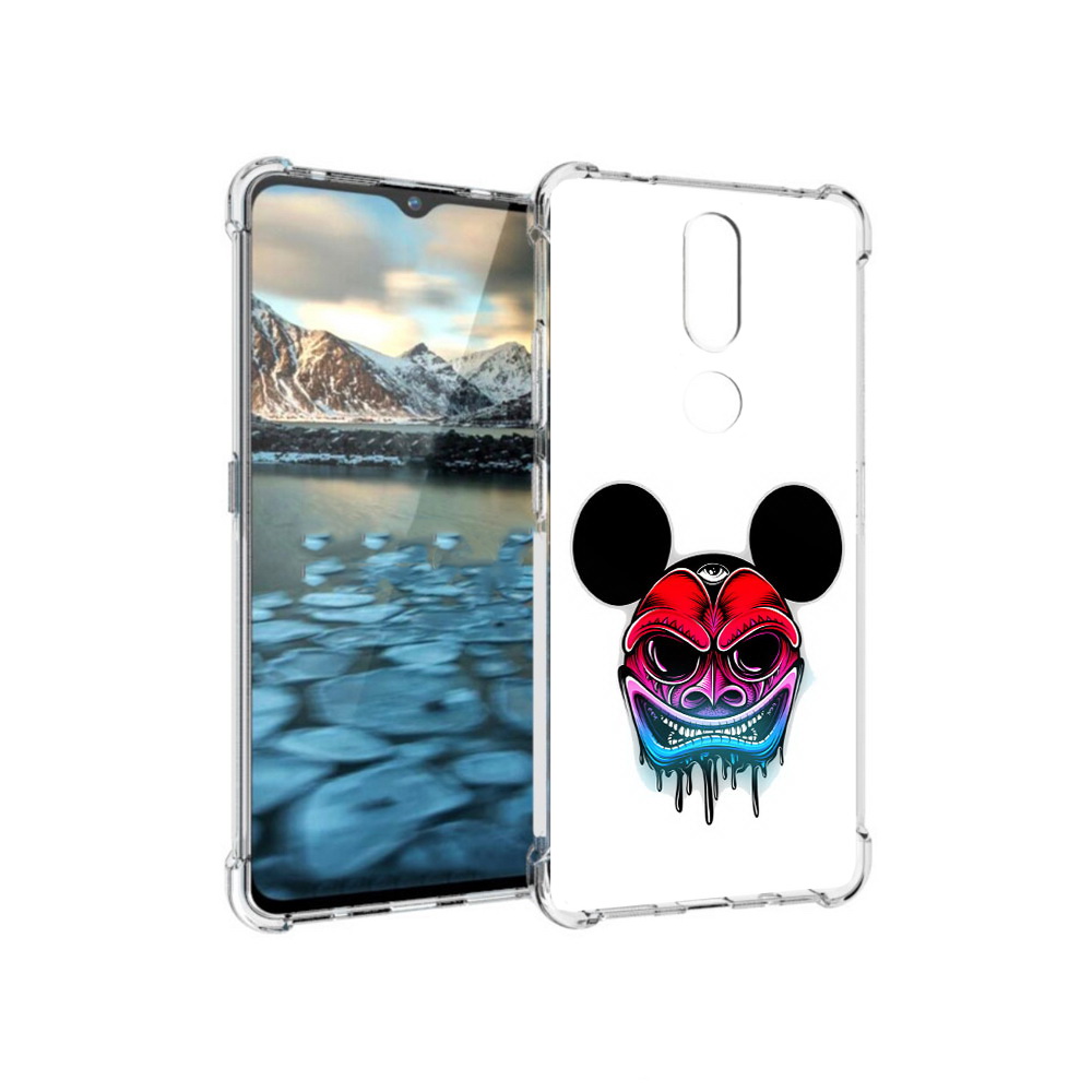 

Чехол MyPads Tocco для Nokia 2.4 микки в маске (PT227049.107.473), Прозрачный, Tocco