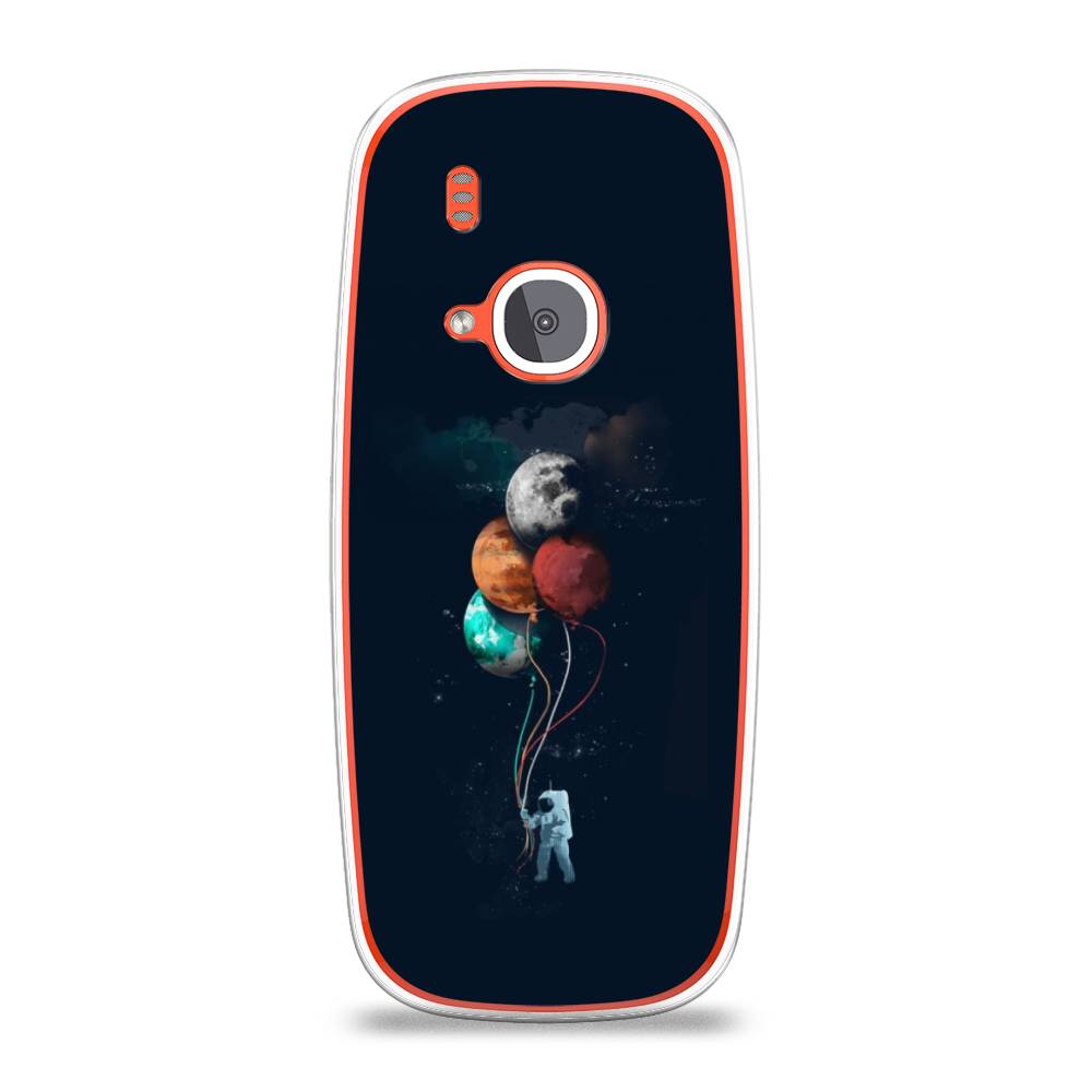 

Чехол на Nokia 3310 (2017) "Космонавт с шариками", Разноцветный, 120550-4