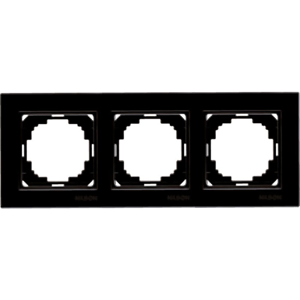 Рамка NILSON трехместная черная Alegra 25220093