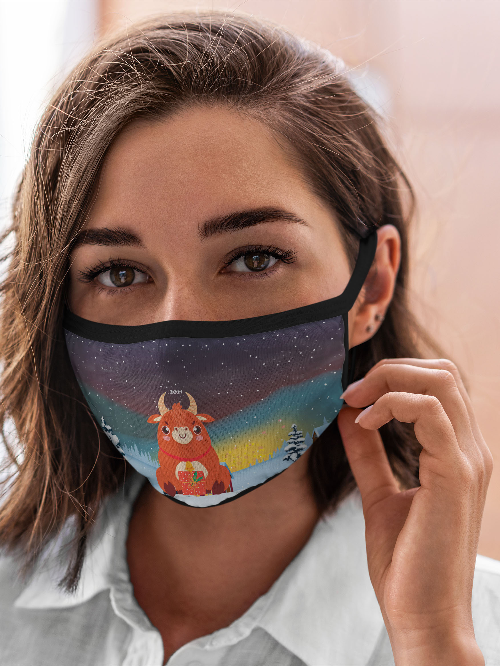 

Многоразовая маска унисекс Burnettie Новый Год Бык С Подарками 2021, Разноцветный, Новый Год Бык С Подарками 2021