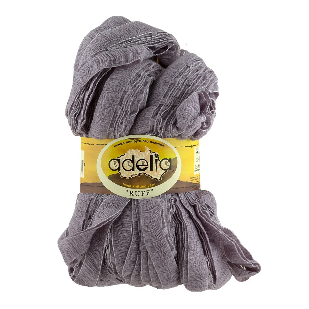 

Пряжа Adelia Ruff, 100% акрил, 2х150 г, 60+-3 м, №25, светло-серая, Серый