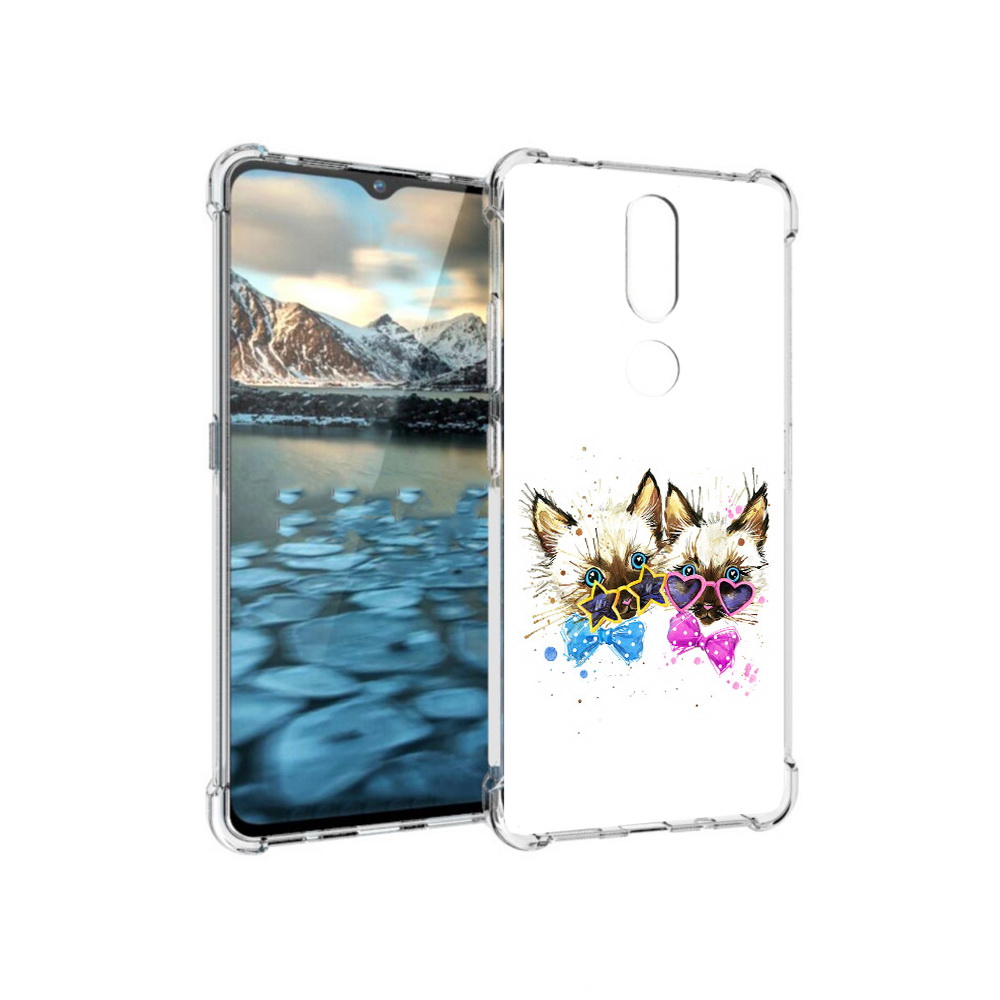

Чехол MyPads Tocco для Nokia 2.4 милые котята (PT227049.107.474), Прозрачный, Tocco