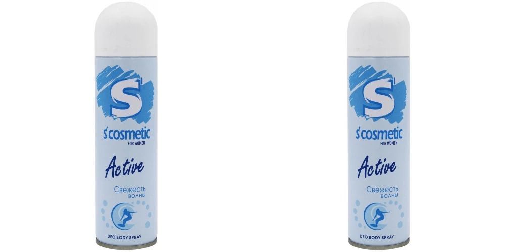 

Дезодорант S'cosmetic женский Romantic Свежесть волны, 145 мл, 2 штуки