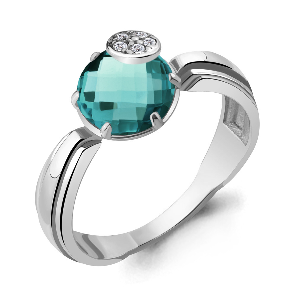 

Кольцо из серебра р. 18,5 AQUAMARINE 6921688А_925_р, 6921688А_925_р