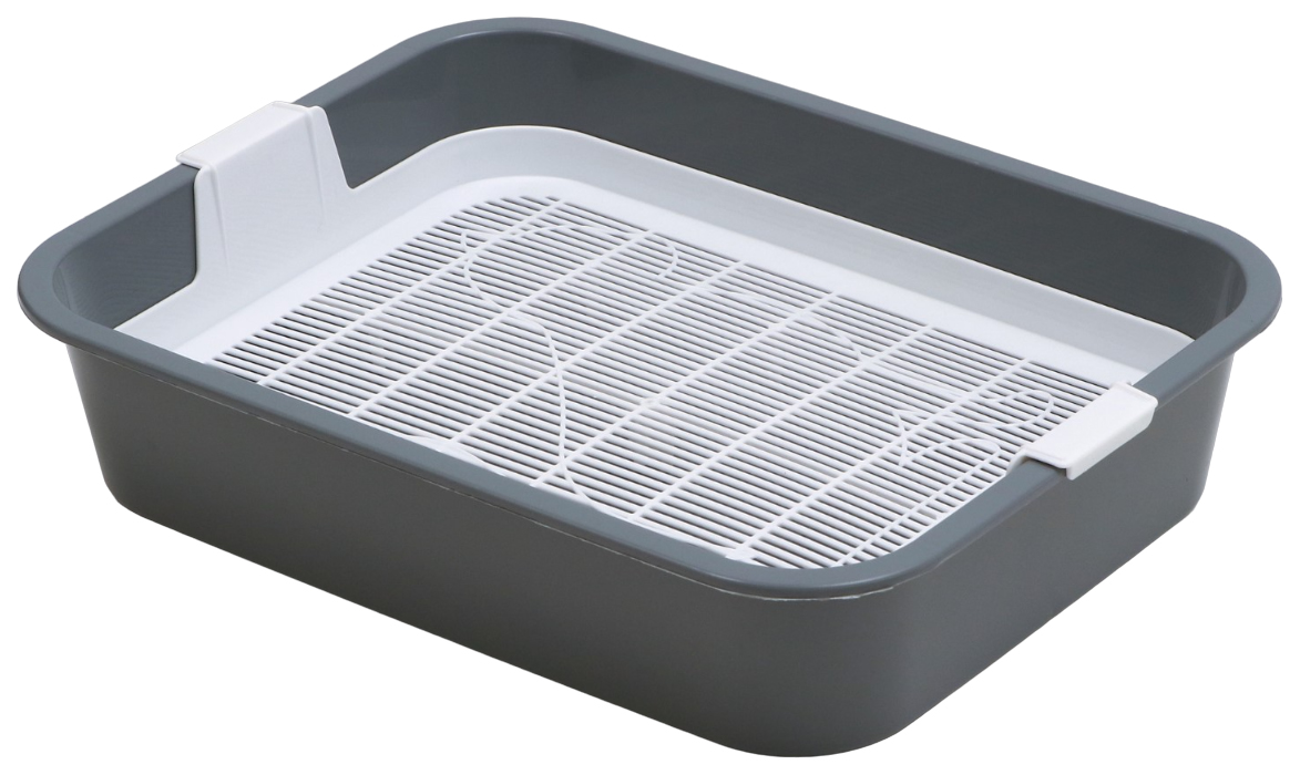 Лоток для кошек Башпласт Мурка, с решеткой, 33х25,5х7,5 см