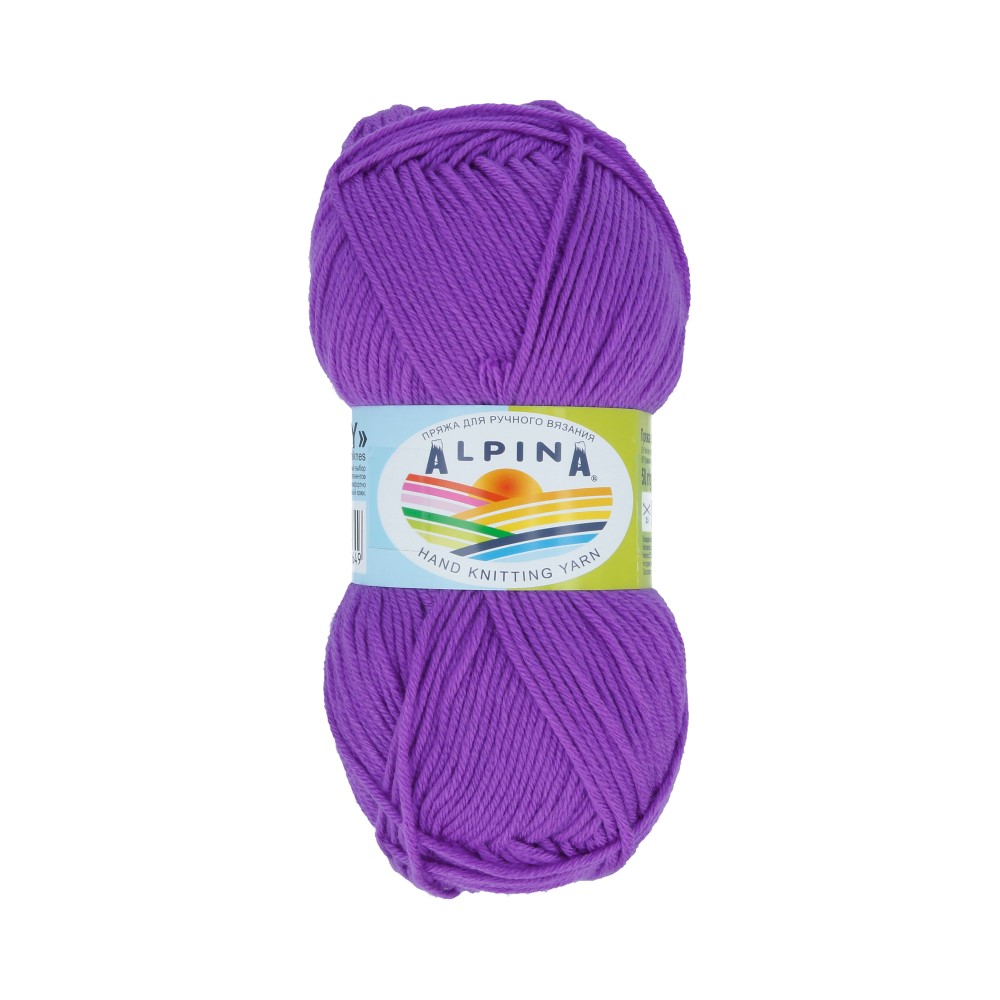 

Пряжа Alpina Tommy, 100% микнес, 10 шт по 50 г, 138 м, цвет 023 сиреневый