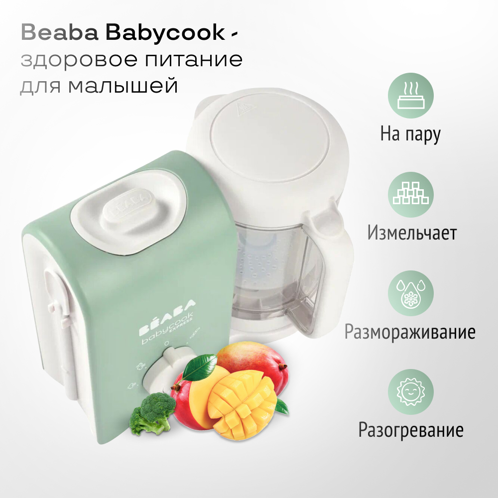 Блендер-пароварка Beaba Babycook Express S Green блендер пароварка beaba babycook express v grey 916300