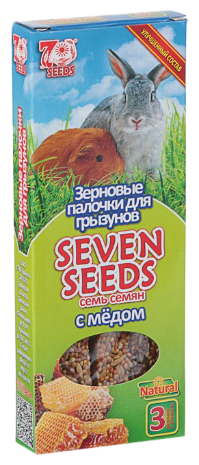 Лакомство для грызунов Seven Seeds Зерновые палочки медовые, 90 г, 3 шт