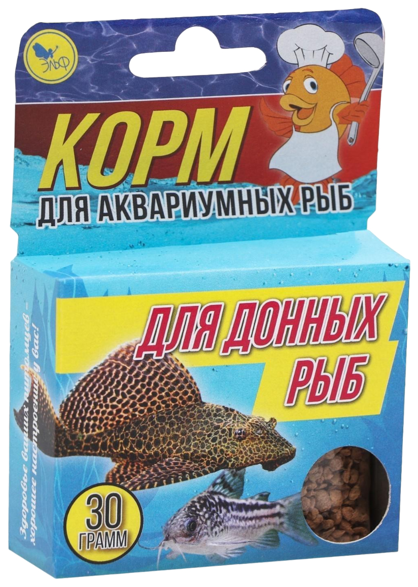 Корм для донных рыб Аквакулинар, повседневный, 30 г, 4 шт