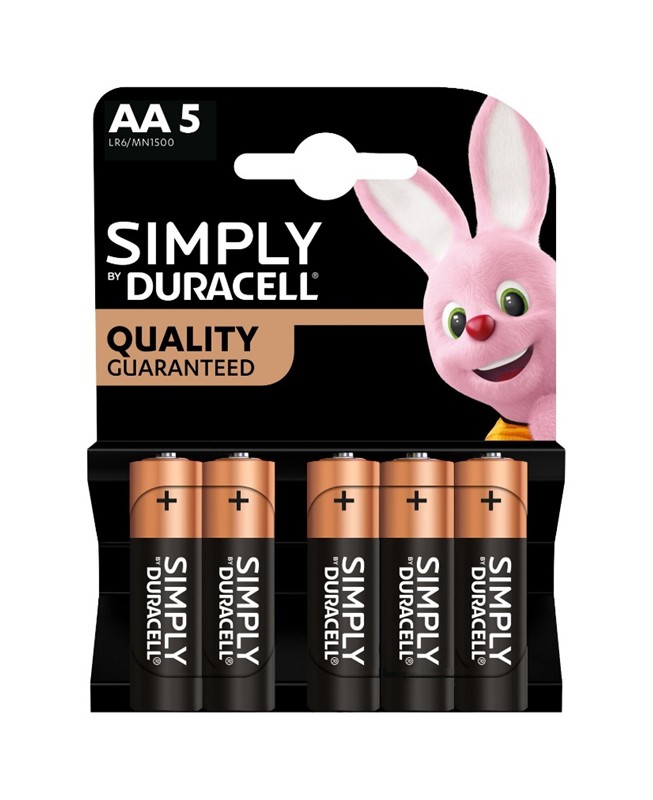 

Батарейка AA щелочная Duracell LR6-5BL Simply Stylus SIMPLY AA STYLUS BLISTER 5PCS