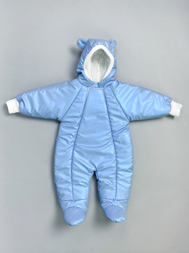 Комбинезон детский Clariss Монклер, голубой металлик, 68 mansita комбинезон детский зимний с открытыми ножками tiny