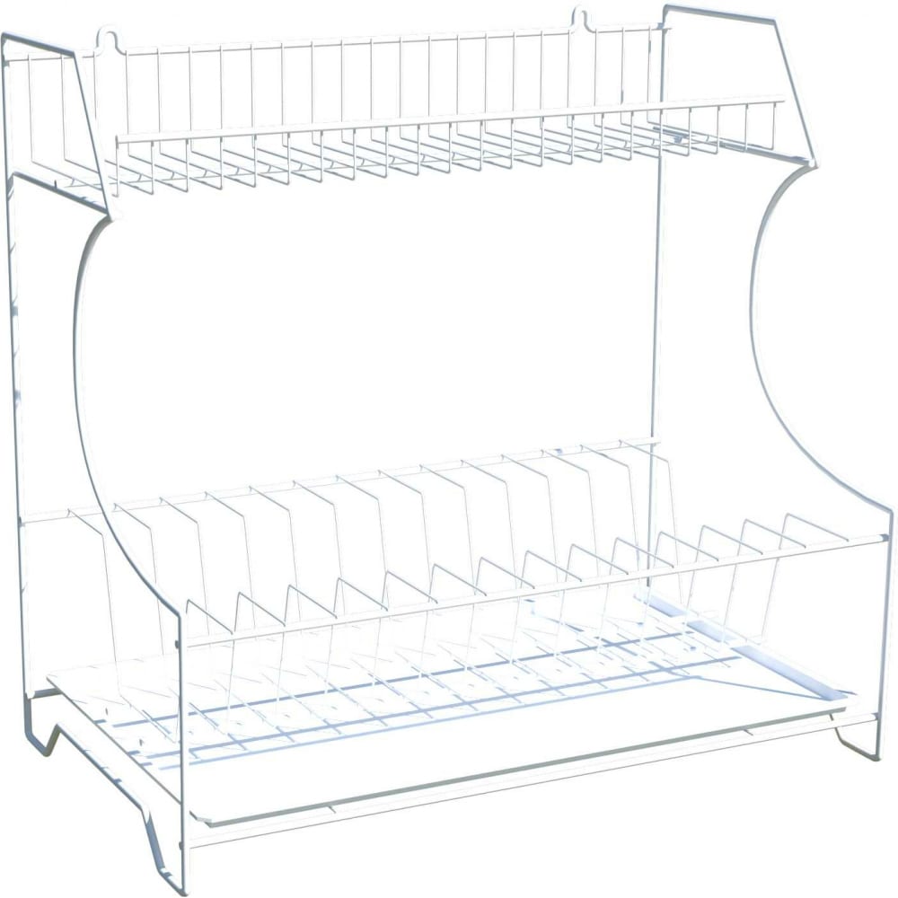Универсальная тарелосушка Юнитрейд-Орел с поддоном белая тнп-2.2