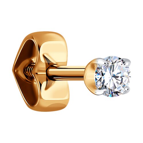

Моносерьга из красного золота Diamant 51-127-02067-1, фианит, 51-127-02067-1