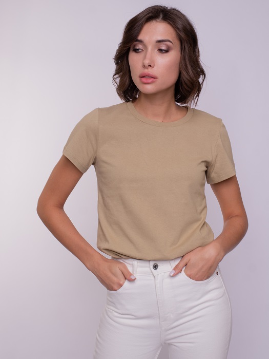 

Футболка женская Uzcotton W-F бежевая XL, Бежевый, W-F