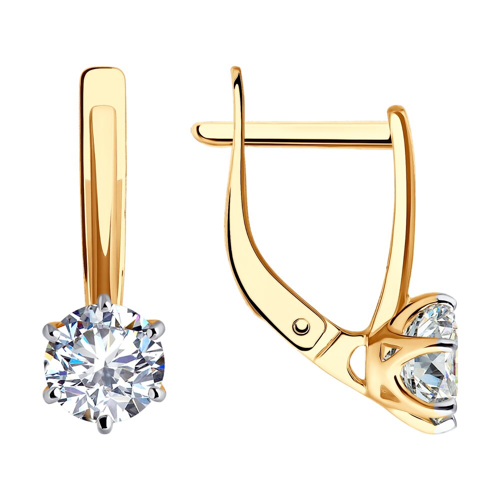 

Серьги из красного золота Diamant 51-120-02228-1, фианит, 51-120-02228-1