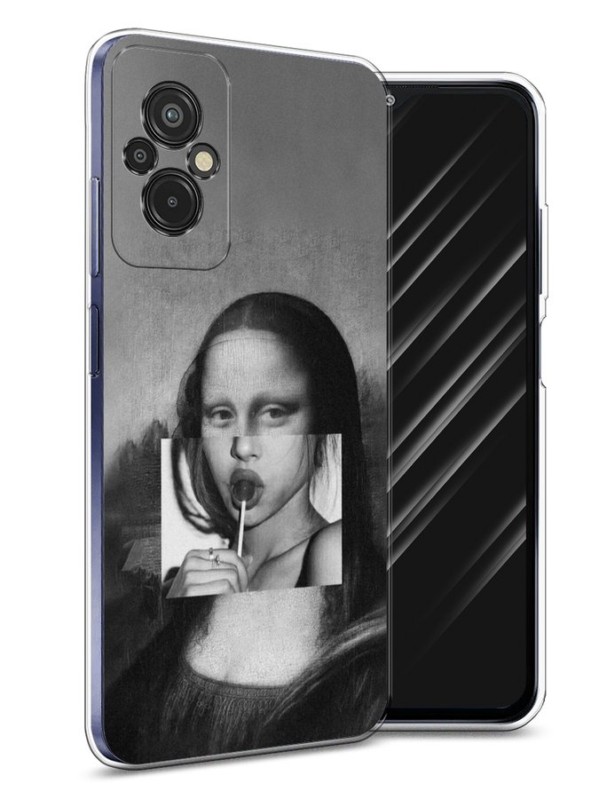 

Чехол Awog на Xiaomi Redmi 11 Prime 4G "Mona Lisa sucking lollipop", Серый, 316850-9