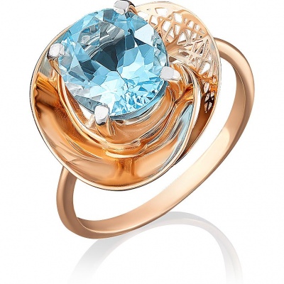 

Кольцо из золота р. 19 PLATINA jewelry 01-4951-00-201-1110-46, топаз, 01-4951-00-201-1110-46