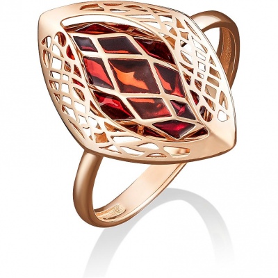

Кольцо из красного золота р.  PLATINA jewelry 01-4958-01-000-1110-48, эмаль, 01-4958-01-000-1110-48