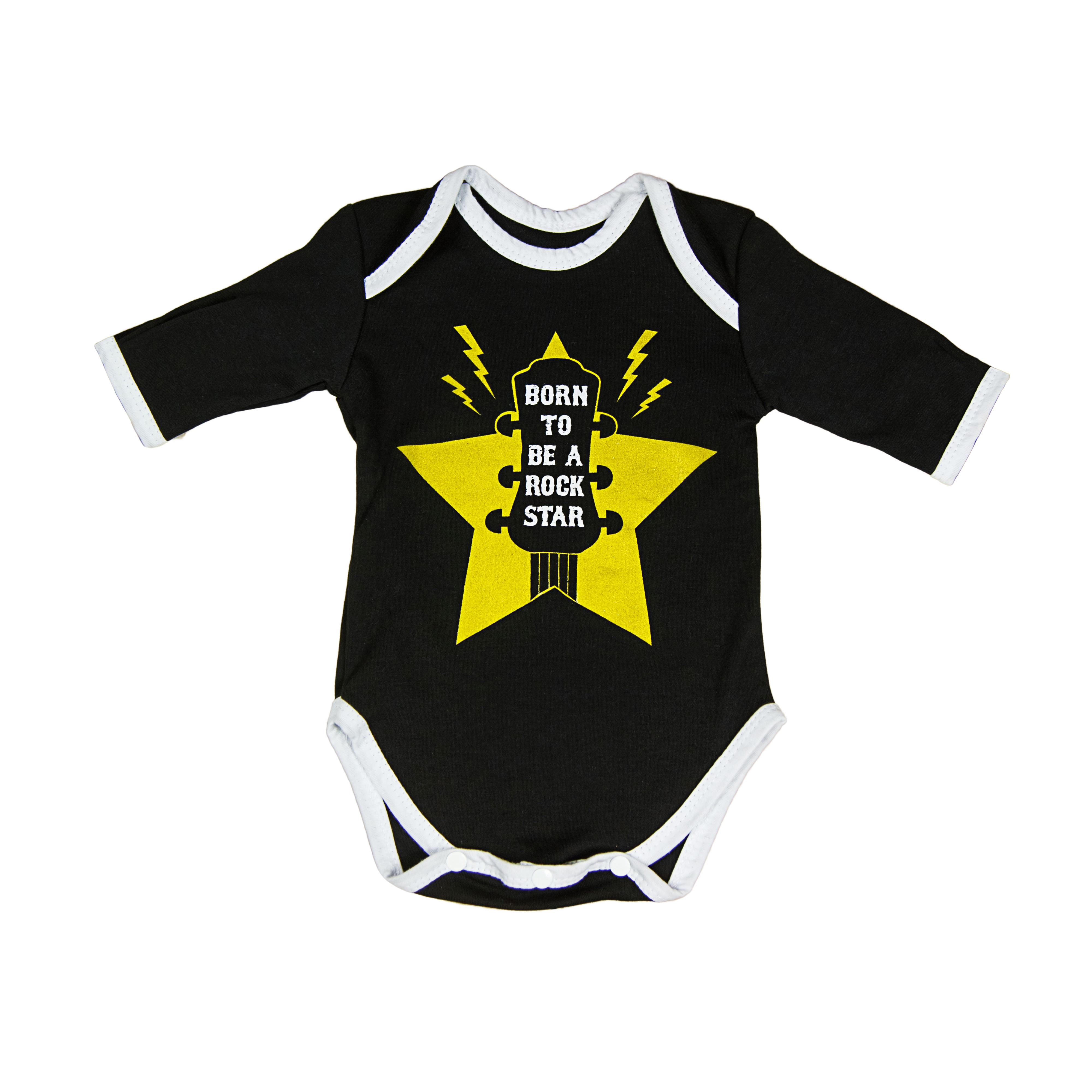 

Боди детское с длинным рукавом Amarobaby (ROCK BABY 02 ROCK STAR) черный 62, AMARO-ODR20