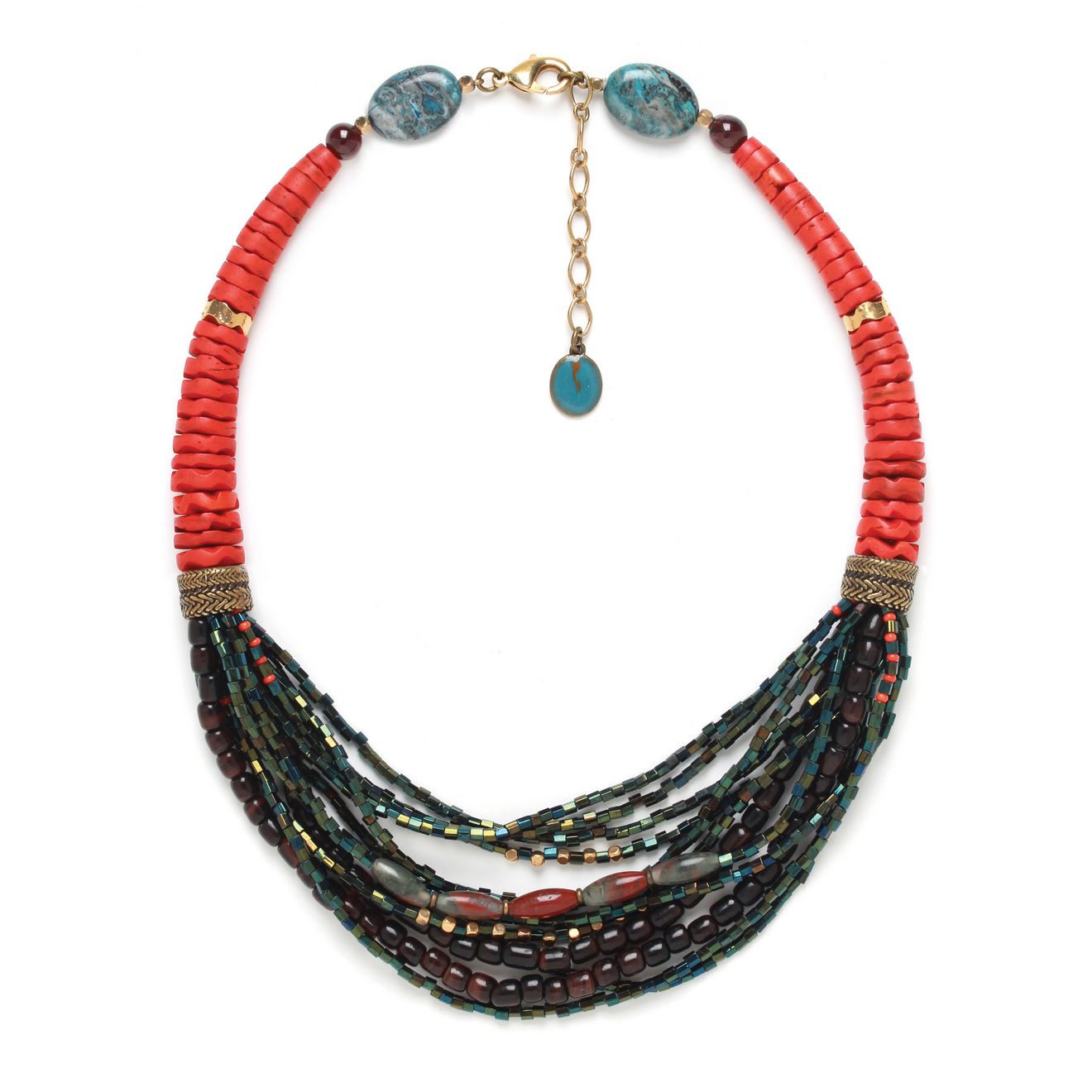 

Колье из бижутерного сплава с гранатом 47,5 см Nature Bijoux NB21.1-15-41501, NB21.1-15-41501