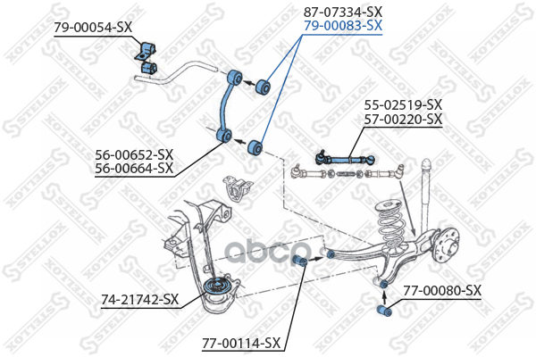 

Втулка Тяги Стабилизатора Заднего Opel Omega/Calibra/Senator 86-03 Stellox 7900083SX