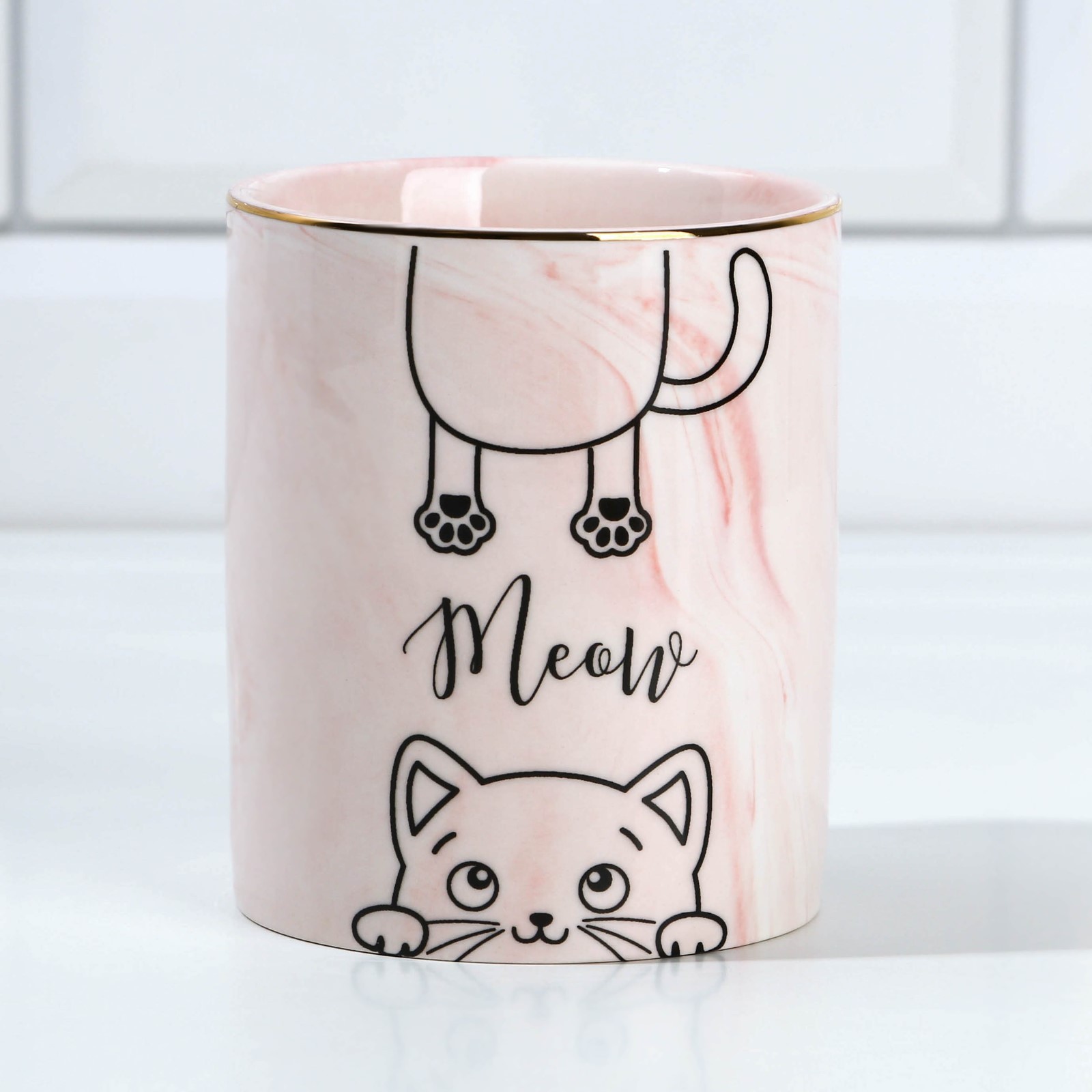 

Meow, розовый, 8х9,5 см