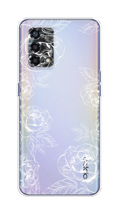 

Чехол на Oppo Reno 6 Lite "Розы графика", Черный;серый, 259550-2
