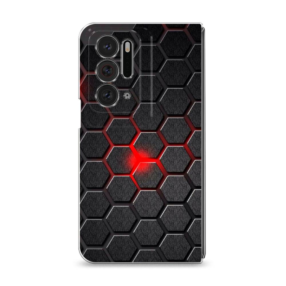 

Чехол на Oppo Find N "Соты красные", Красный;черный;серый, 259650-3