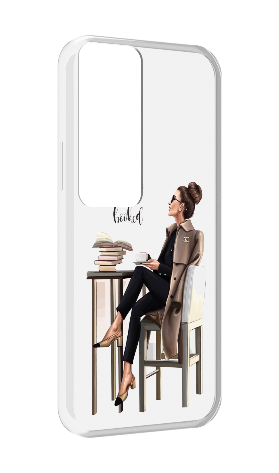 

Чехол MyPads Девушка-в-кофейне для Tecno Pova Neo 2, Прозрачный, Tocco