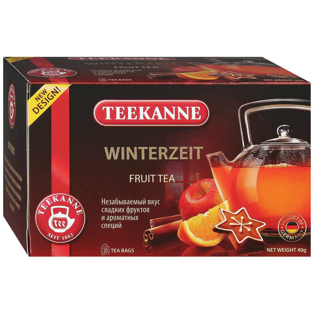 

Напиток Teekanne Winterzeit Fruit Tea чайный с ароматом специй 20 пакетиков по 2 г