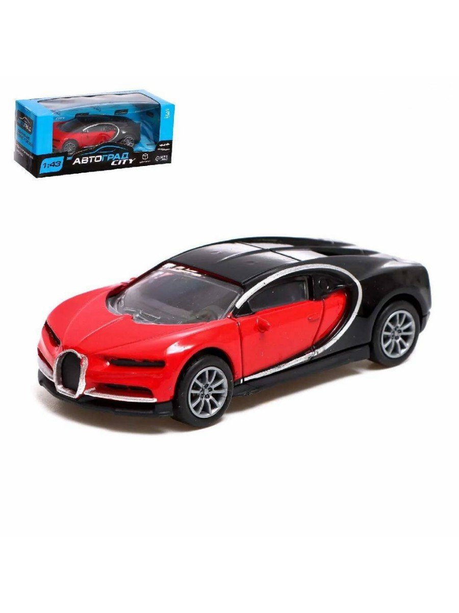 

Машинка Автоград Bugatti инерционная Купе красная, Красный