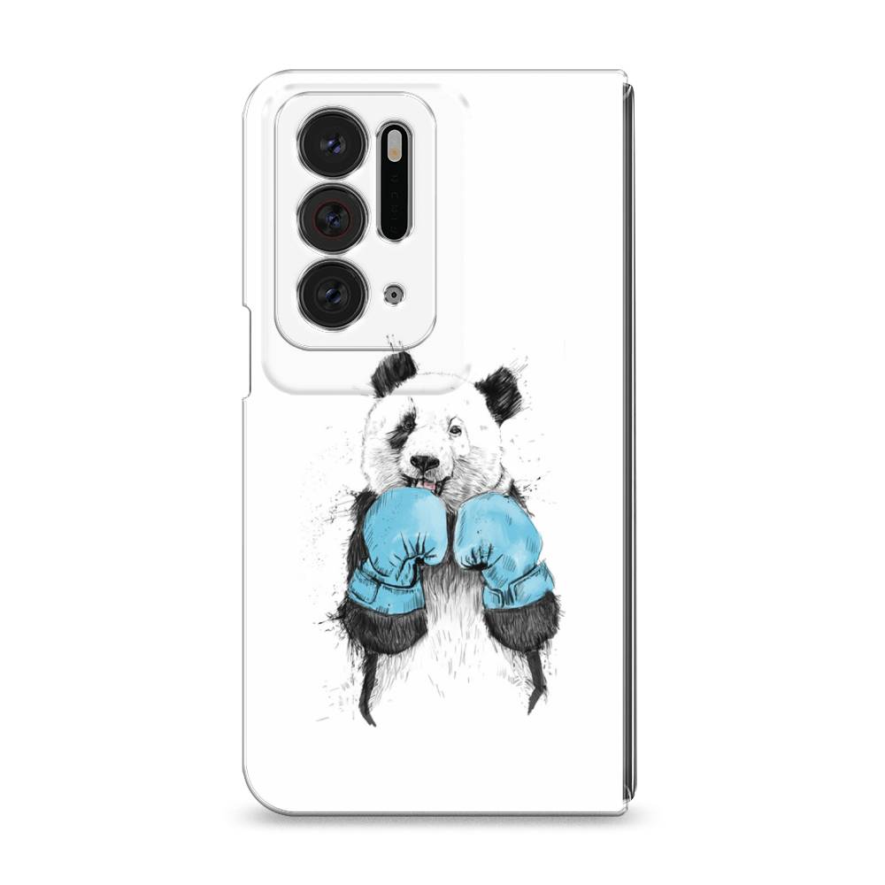 

Чехол на Oppo Find N "Панда боксер", Голубой;белый;серый, 259650-1