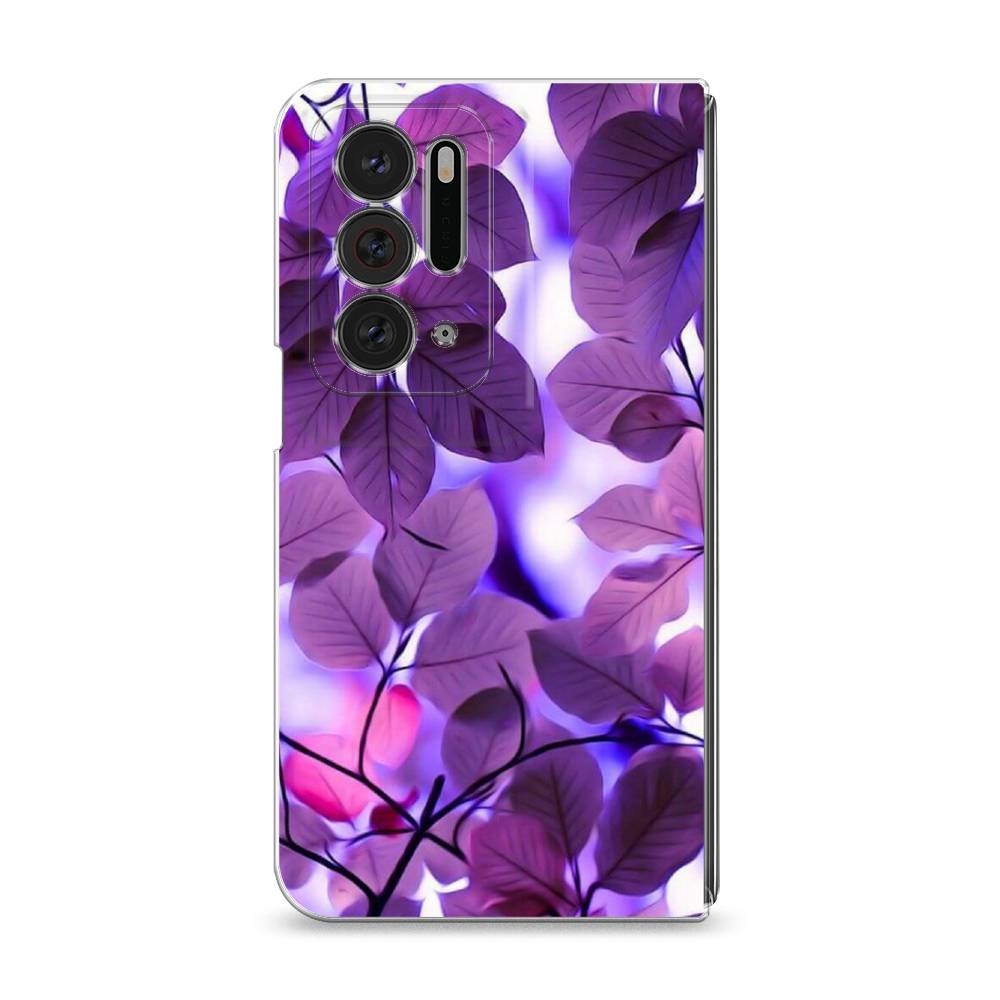 

Чехол на Oppo Find N "Сиреневые листики", Фиолетовый;голубой, 259650-2
