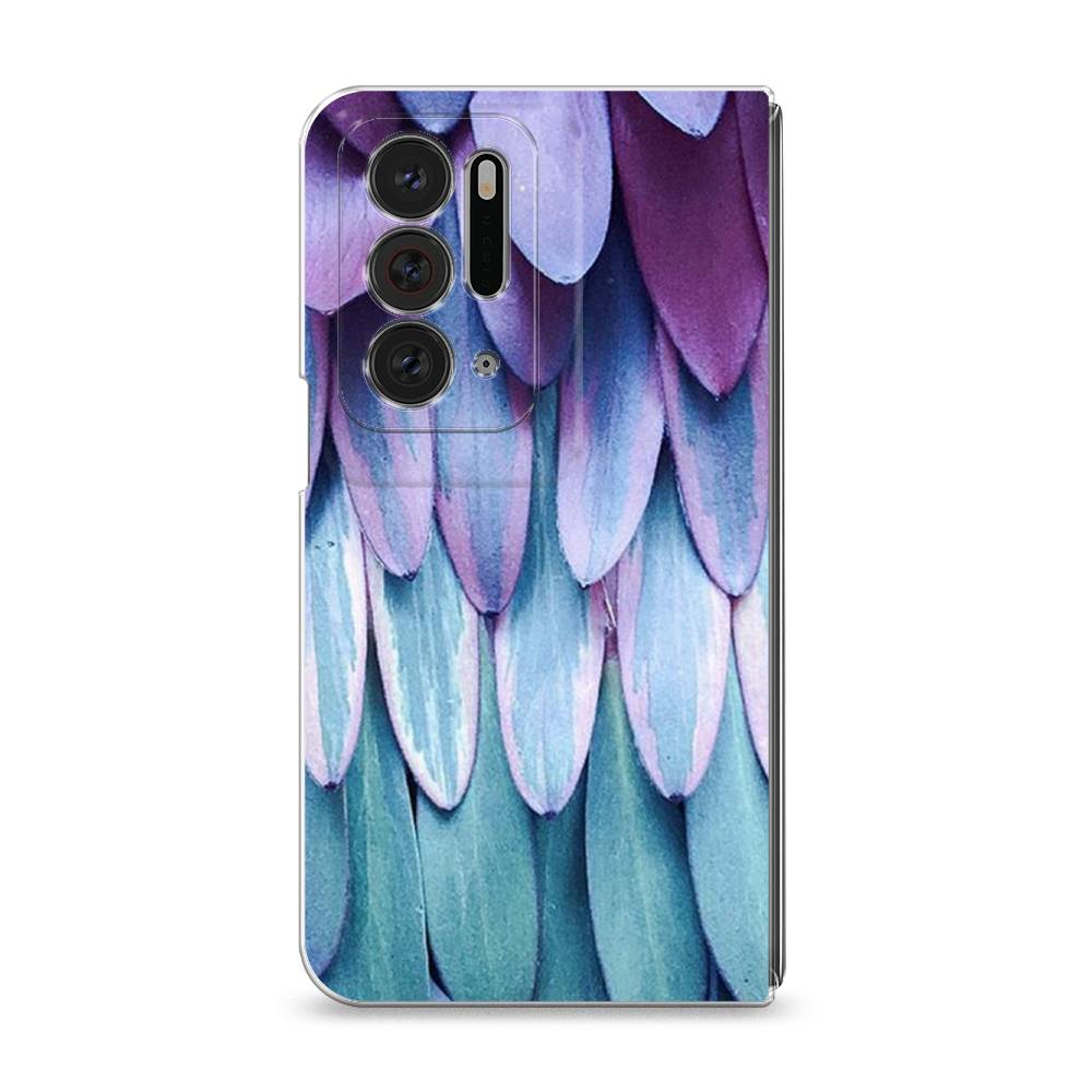 

Чехол на Oppo Find N "Синее перо", Фиолетовый;голубой, 259650-3