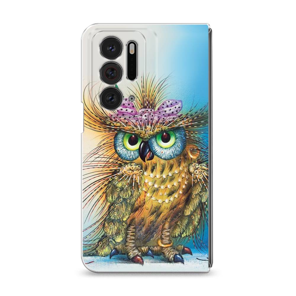 

Чехол на Oppo Find N "Модная сова", Коричневый;голубой, 259650-1