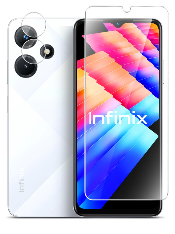 

Защитное стекло для Infinix HOT 30i на экран и камеру гибридное прозрачное, Infinix HOT 30i