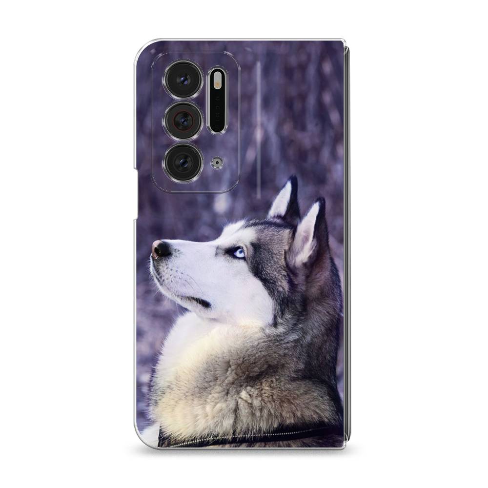 

Чехол на Oppo Find N "Хаски 1", Фиолетовый;белый, 259650-1