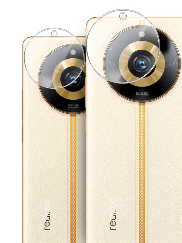 

Защитное стекло для Realme 11 Pro на камеру 2 шт гибридное прозрачное, Realme 11 Pro