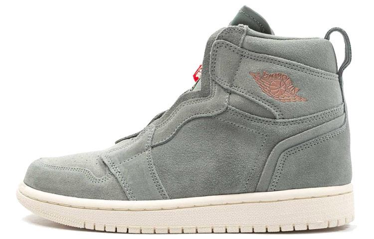 

Кеды унисекс Jordan Air Jordan 1 HIGH ZIP серые 35.5 EU, Серый, Air Jordan 1 HIGH ZIP
