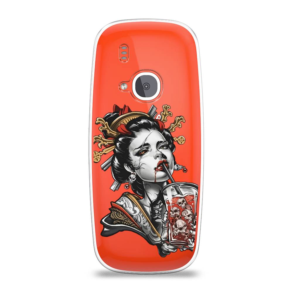 

Чехол на Nokia 3310 (2017) "Опасная гейша", Красный;черный;серый, 120550-4