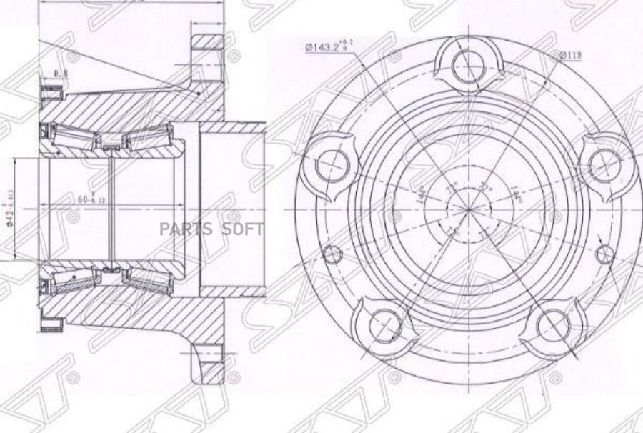 

Ступичный Узел Задн. Peugeot Boxer Iii/Citroen Jumper R15 Sat St-3701.82