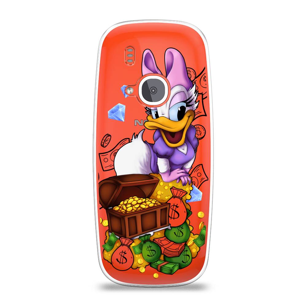 

Чехол на Nokia 3310 (2017) "Rich Daisy Duck", Коричневый;белый;фиолетовый, 120550-6