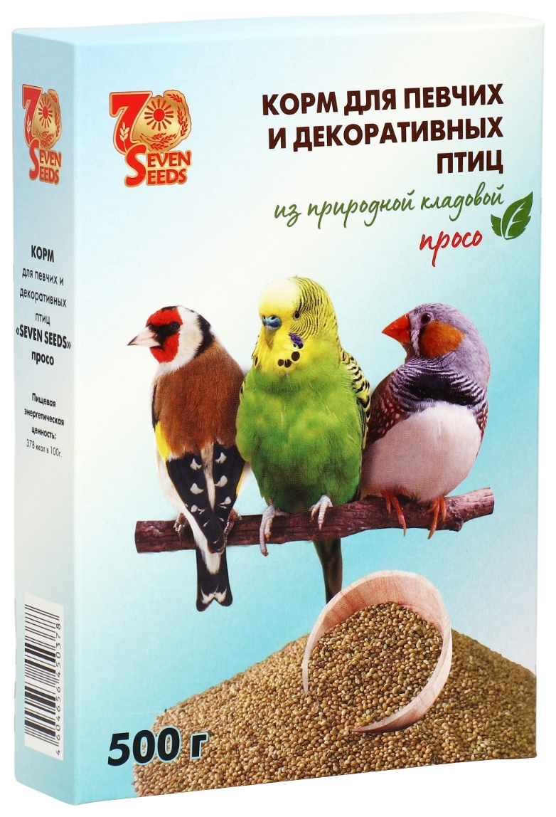 Сухой корм для птиц Seven Seeds, просо, 500 г, 3 шт