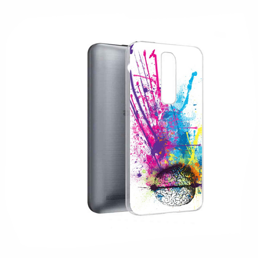 

Чехол MyPads Tocco для Asus ZenFone 2 Laser (ZE601KL) яркий красочный мозг, Прозрачный, Tocco