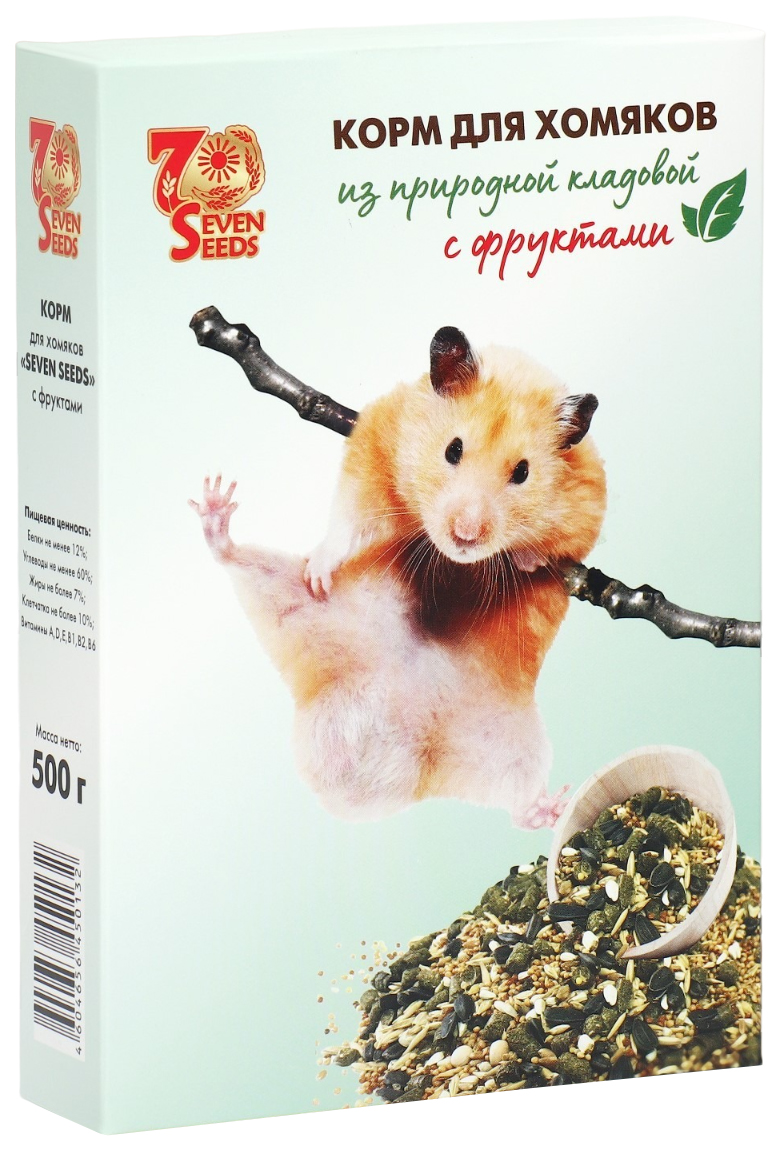 Корм для хомяков Seven Seeds с фруктами, 400 г, 3 шт