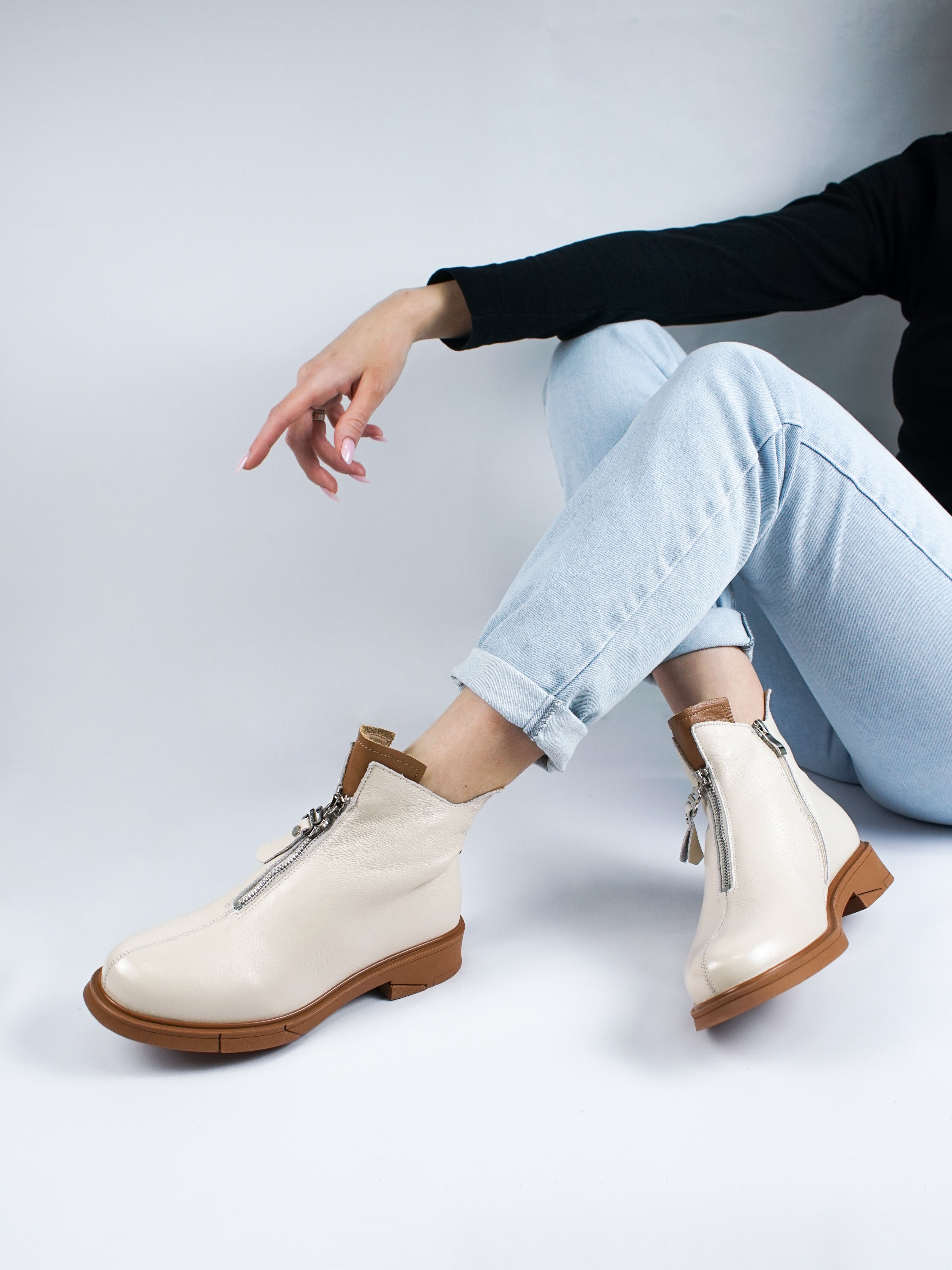 

Полусапоги женские 365 Shoes V220-N309-19 бежевые 41 RU, Бежевый, V220-N309-19
