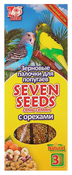

Зерновые палочки для попугаев Seven Seeds с орехами, 90 г 3 шт